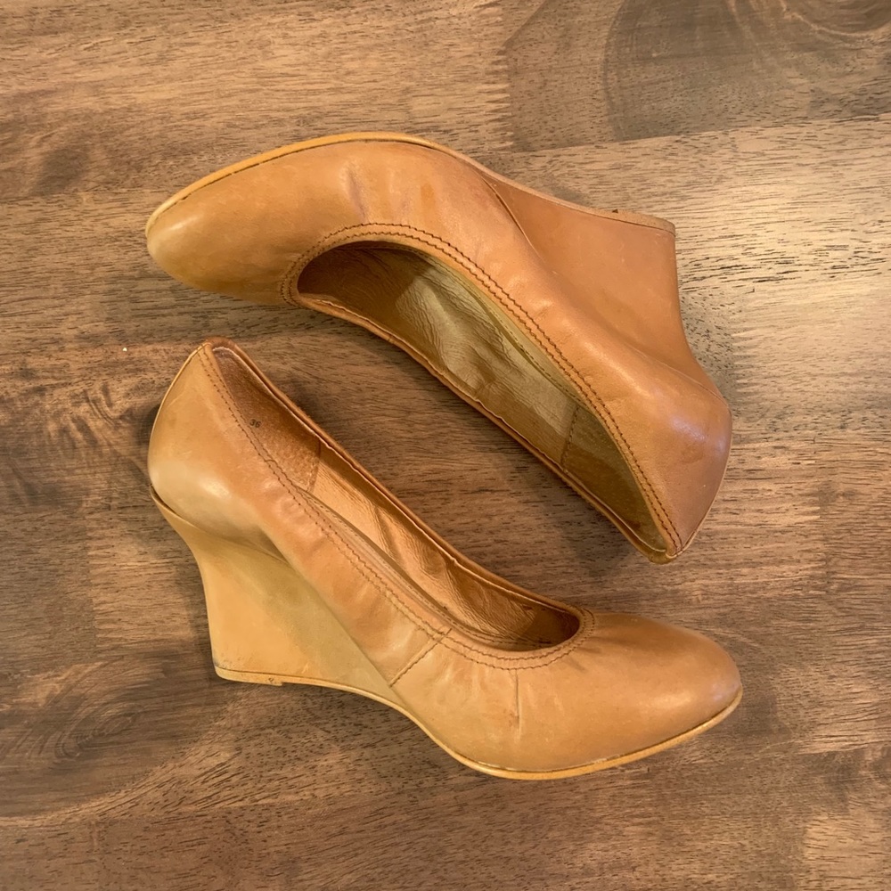 Tan Wedge Heels. Size 36. Aldo